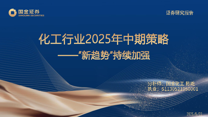 化工行业2025年中期策略：“新趋势”持续加强