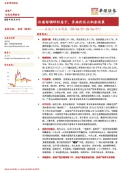 房地产行业周报：住建部调研好房子，多地优化公积金政策