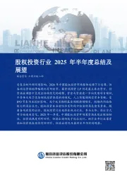 股权投资行业2025年半年度总结及展望