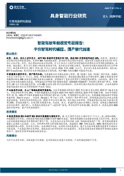 智能驾驶车载视觉专题报告：平价智驾时代崛起，国产替代加速
