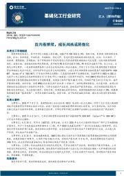 基础化工行业周报:反内卷继续,成长风格或将强化
