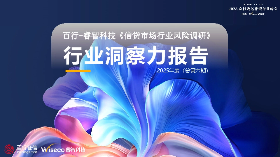 信贷市场行业风险调研：行业洞察力报告2025年度（总第六期）