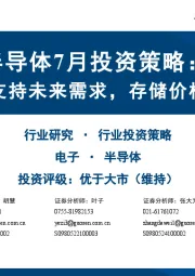 半导体7月投资策略：TI扩产以支持未来需求，存储价格继续上涨