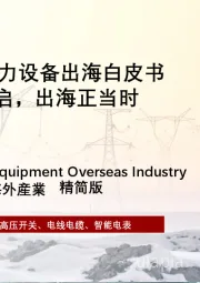2024年中国电力设备出海白皮书：新周期开启，出海正当时