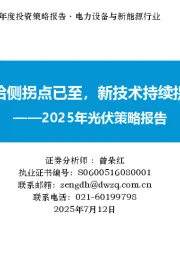2025年光伏策略报告:供给侧拐点已至,新技术持续提升