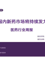 医药行业周报：国内新药市场将持续发力