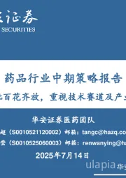 药品行业中期策略报告：新药审批百花齐放，重视技术赛道及产业链机会