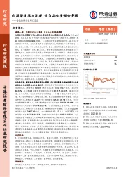 食品饮料行业研究周报：白酒渠道压力显现，大众品业绩预告亮眼