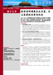 医保局明确集采反内卷,关注医药板块重估机会