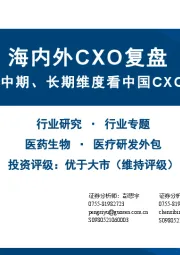 海内外CXO复盘:从短期、中期、长期维度看中国CXO的全球竞争力