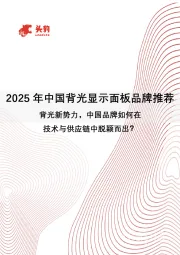 2025年中国背光显示面板品牌推荐：背光新势力，中国品牌如何在技术与供应链中脱颖而出？