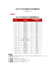 2025年上半年中国房地产企业代建排行榜