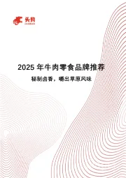 2025年牛肉零食品牌推荐：秘制卤香，嚼出草原风味
