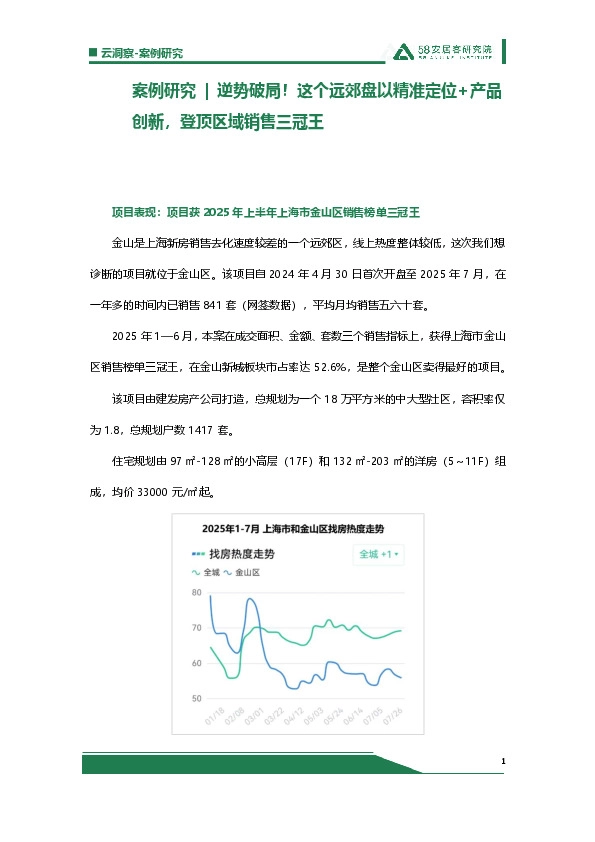 房地产行业:案例研究|逆势破局!这个远郊盘以精准定位+产品创新,登顶区域销售三冠王