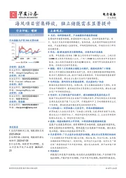 电力设备行业周报：海风项目密集释放，独立储能需求显著提升