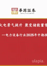 电力设备行业2025年中期投资策略：风电火电景气提升 聚变储能蓄势待发