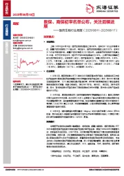 医药生物行业周报：医保、商保初审名单公布，关注后续进展