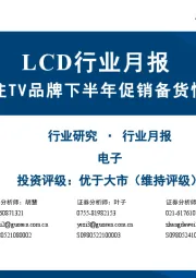 LCD行业月报：关注TV品牌下半年促销备货情况