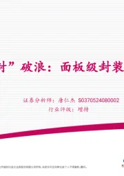 电子行业深度报告：乘“封”破浪：面板级封装的投资新蓝海