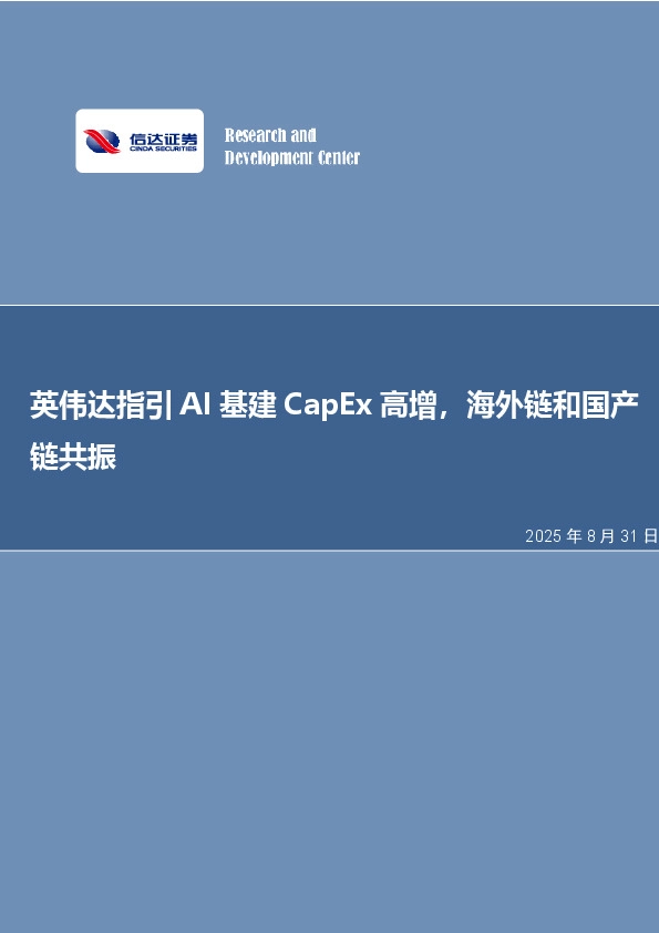 英伟达指引AI基建CapEx高增，海外链和国产链共振