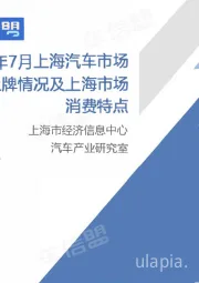 2025年7月上海汽车市场上牌情况及上海市场消费特点