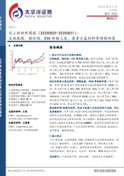 化工新材料行业周报：生物航煤、制冷剂、EVA价格上涨，普鲁士蓝材料等持续回落