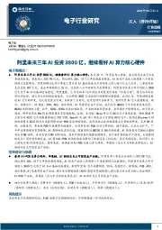 电子行业研究：阿里未来三年AI投资3800亿，继续看好AI算力核心硬件