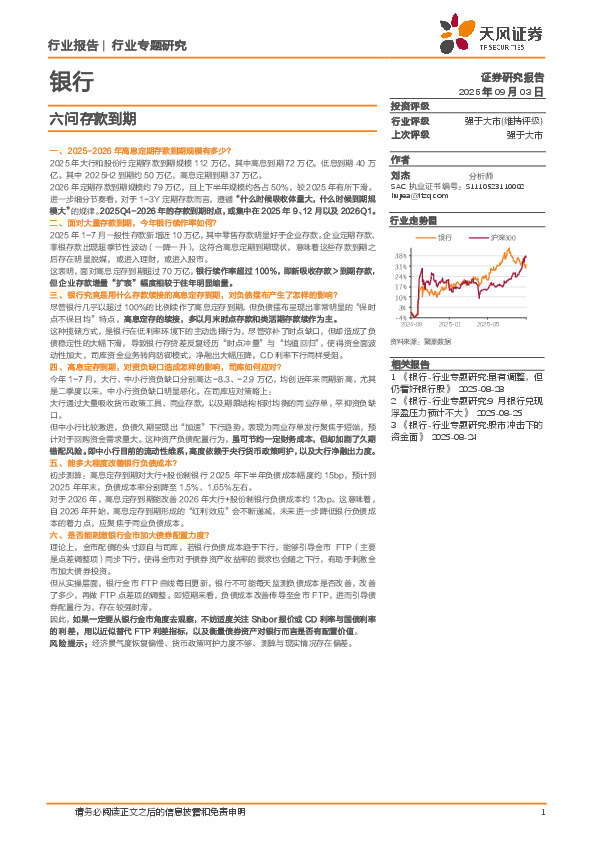 银行行业专题研究：六问存款到期