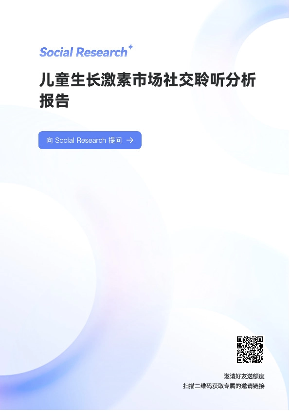 儿童生长激素市场社交聆听分析报告