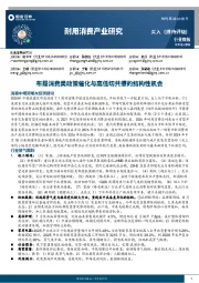 耐用消费产业研究：布局消费类政策催化与高低切共振的结构性机会