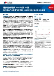 通信行业周报2025年第36周:海外算力产业高景气度持续,OCS(光交换)技术多元化发展
