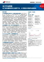 电子行业周报：电子板块戴维斯双击趋势不改，AR眼镜及折叠屏加速落地
