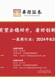医药行业：2024年&2025H1总结：下半年业绩有望企稳回升，看好创新产业浪潮持续