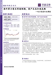电力设备行业周报：海外算力需求再超预期，国产生态加速成熟