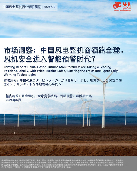 市场洞察：中国风电整机商领跑全球，风机安全进入智能预警时代？