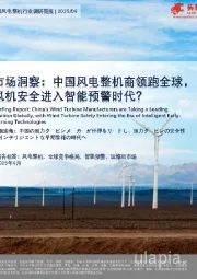 市场洞察：中国风电整机商领跑全球，风机安全进入智能预警时代？