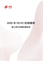2025年PE/VC机构推荐：耐心资本卓越实践机构