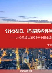 大众品板块2025年中报业绩综述：分化依旧，把握结构性景气