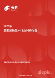 企业竞争图谱:2025年智能座舱显示 头豹词条报告系列