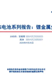 固态电池系列报告：锂金属负极