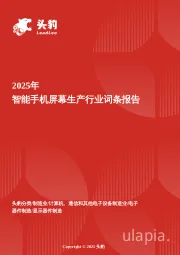 企业竞争图谱：2025年智能手机屏幕生产 头豹词条报告系列