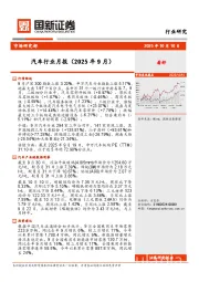 汽车行业月报（2025年9月）