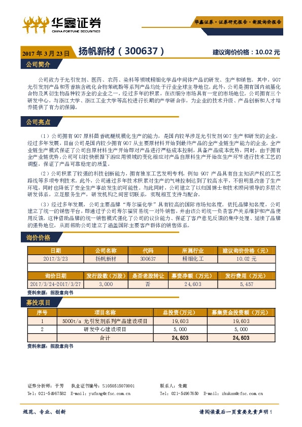 新股询价报告