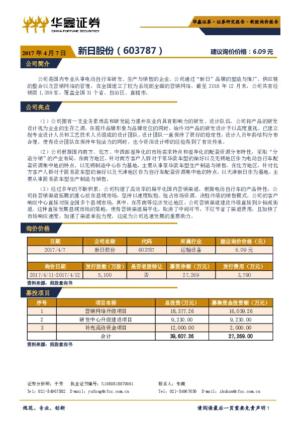新股询价报告