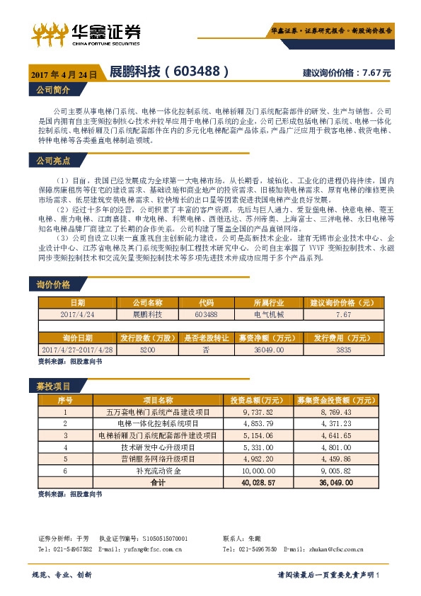 新股询价报告
