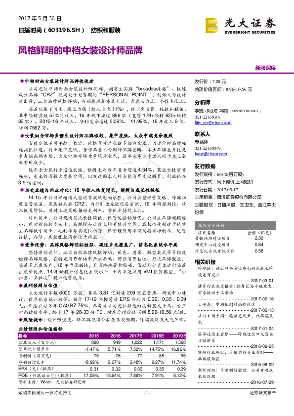 风格鲜明的中档女装设计师品牌