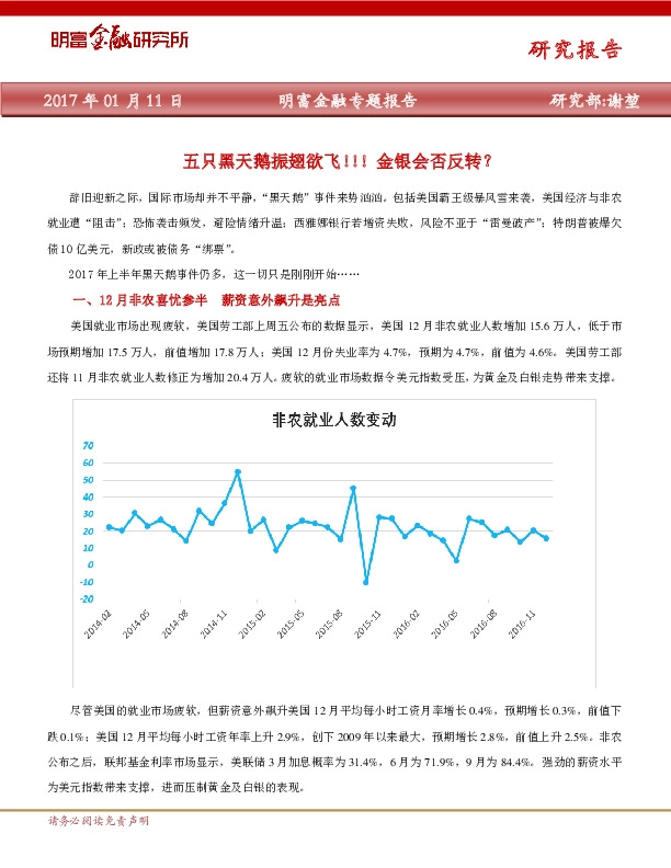 五只黑天鹅振翅欲飞!!!金银会否反转?