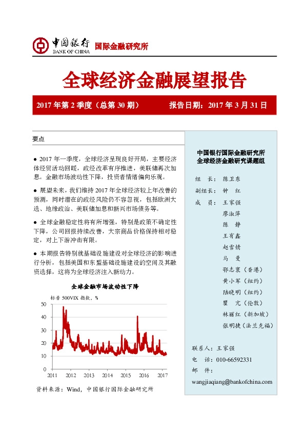 全球经济金融展望报告