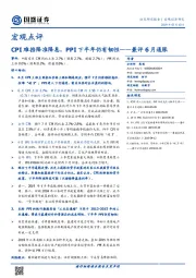 CPI难挡降准降息，PPI下半年仍有韧性——兼评6月通胀