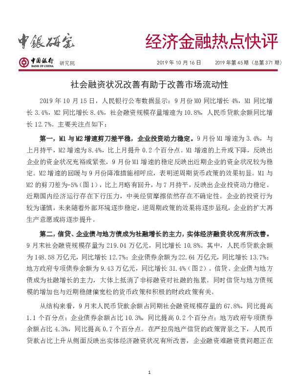 经济金融热点快评2019年第45期（总第371期）